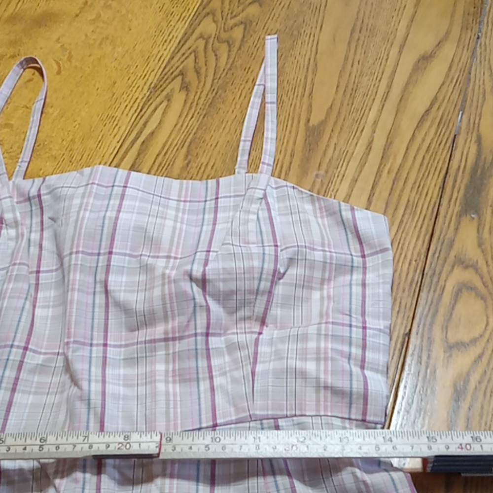 J.CREW Womens Dress 4 NEW  PINK Casual Party Striped Straps COTTON - Picture 3 of 8